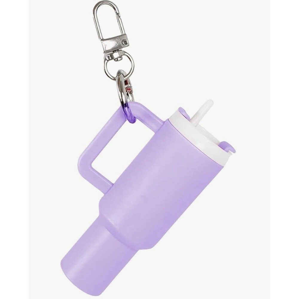 Mini Tumbler Keychain, Compact and Portable, Sturdy Plastic and Alloy, 3 inches